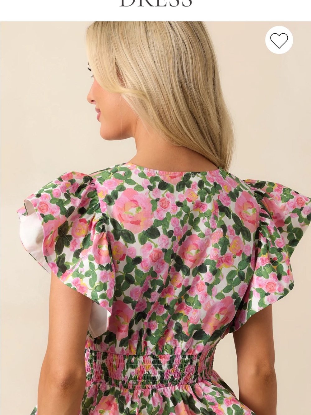 entro Pink Floral Ruffle-Sleeve Blouse - Picture 5 of 11